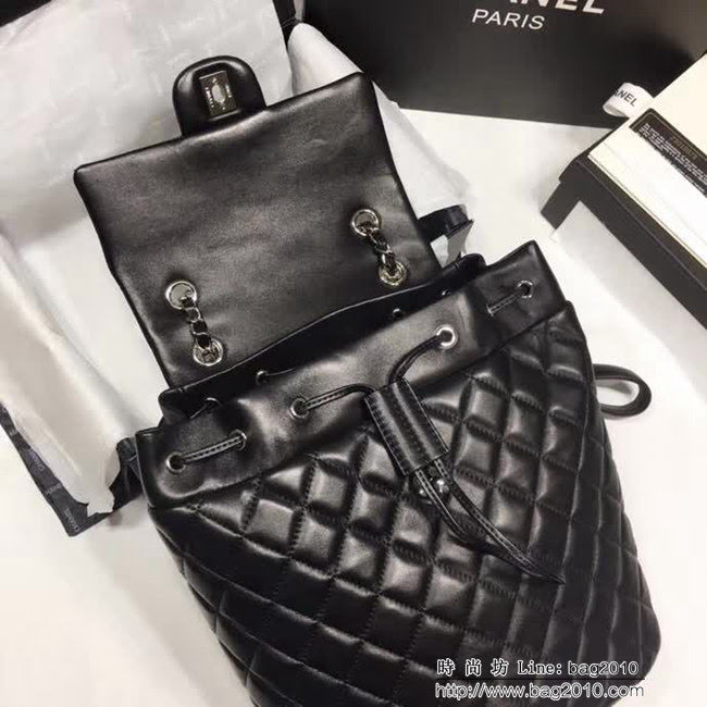 香奈兒CHANEL 中號91121Backpack全羊皮製作雙肩背包 DSC1310